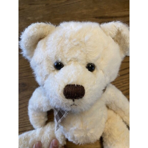 Russ Berrie Caswell Teddy Bear Plush 13" Cream Color Stuffed Animal - Picture 11 of 12